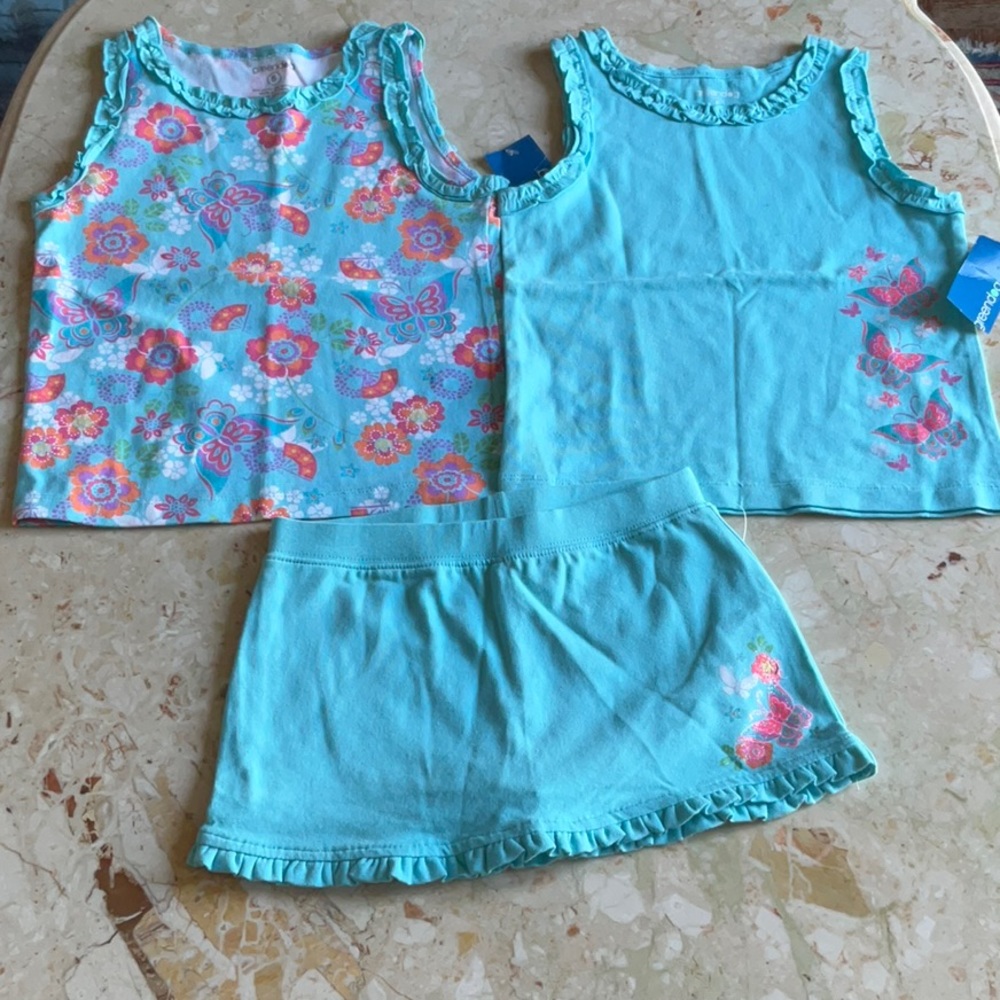 NWT Greendog girls set, 95% cotton, 5% spandex